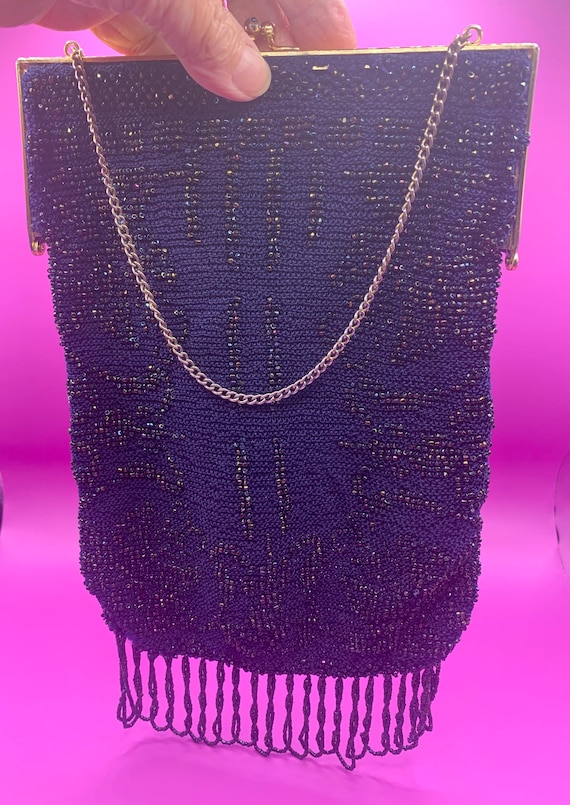 Dramatic Vintage Beaded Evening Bag - image 7