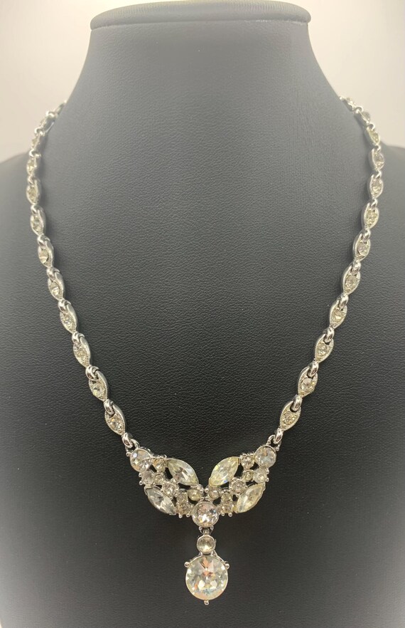 Vintage Bogoff Rhinestone Choker Necklace: 1950s … - image 2