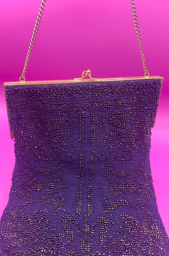 Dramatic Vintage Beaded Evening Bag - image 6