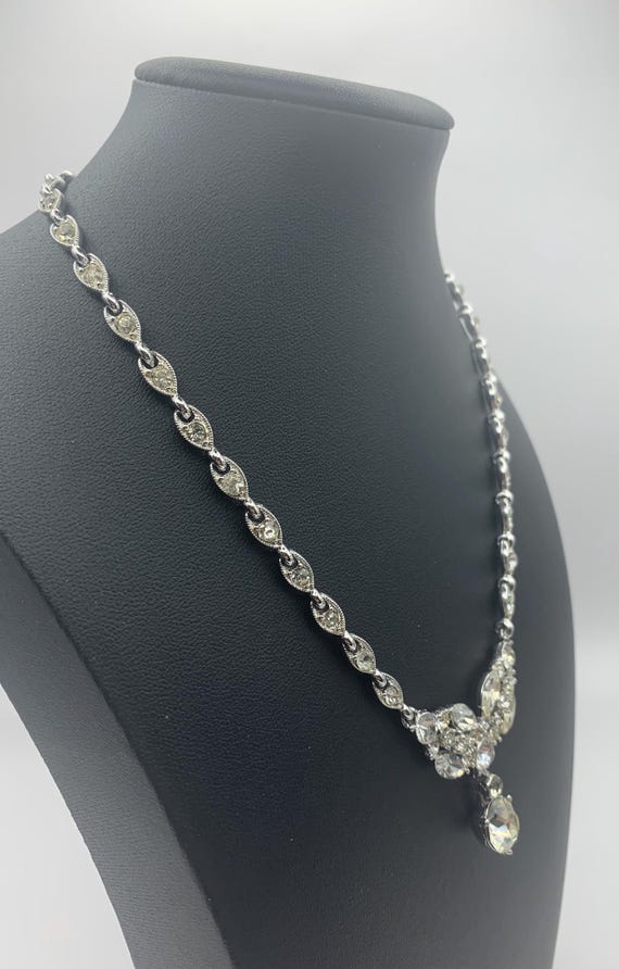 Vintage Bogoff Rhinestone Choker Necklace: 1950s … - image 3