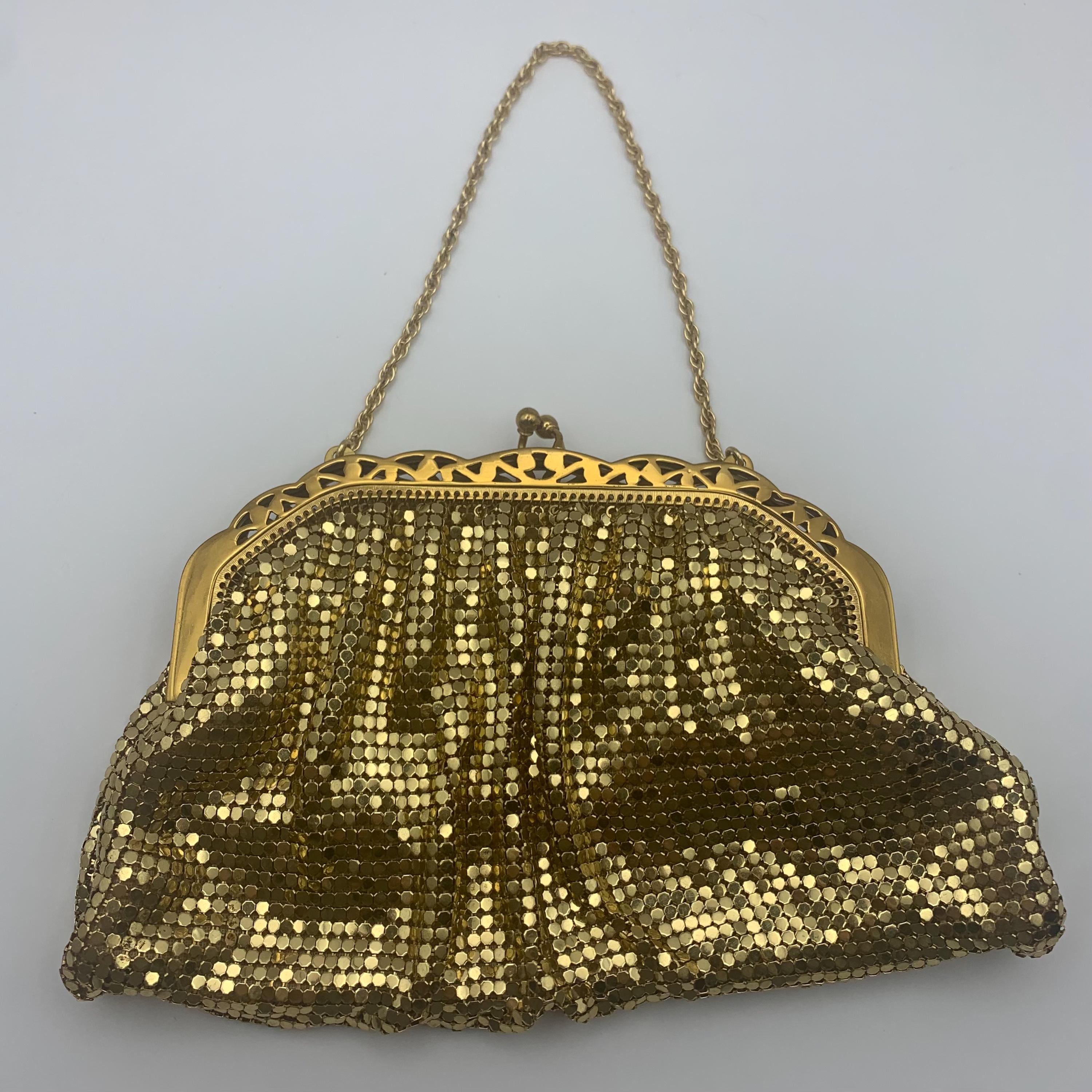 Whiting and Davis Gold Mesh Bag - Etsy