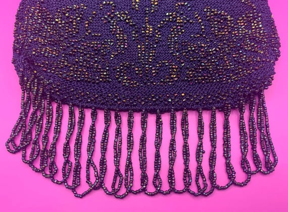 Dramatic Vintage Beaded Evening Bag - image 3