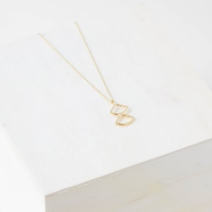 Geometric gold necklace image 1