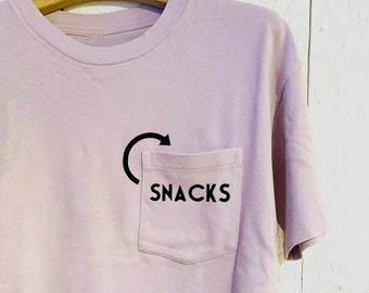 Snacks Women's Cropped Pocket Tee • Junk Food • Fun • Party • Summer • Snack Food • Crop Tee • Snack • Women's Graphic T-shirt