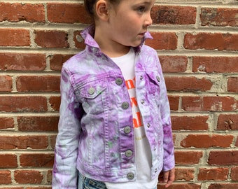 Purple Tie-Dye Denim Toddler Jacket   • Tie Dye • Denim Jacket • Jean Jacket • Tie-Dye Jacket • Hippie • Colorful • Bohemian • Boho