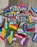 Custom 3D Printed Keychain - Custom Key Chain - Name Keychain - Custom Key Ring - 3D Printed Name - Custom Name Keychain - Backpack Tag