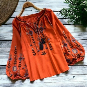 Peasant Blouse Woman, Cottagecore Top, Cottage Core Blouse, Victorian Bluse, Renaissance Blouse, Edwardian Blouse, llace Blouse, Boho Blouse