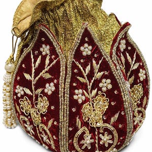 Jute potli bag for party with any dress look very unique more color available