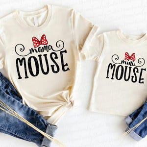 Mama Mouse, Mini Mouse, Dots Bow, Minnie, Family, Svg and Png Formats, Cut, Cricut, Silhouette, Instant Download