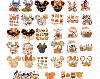 Fall Design Bundle Svg Png, Tis The Season, Thanksgiving Svg, Pumpkin Spice Svg, Mouse Pumpkin Svg, Hello Autumn Svg
