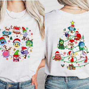 Bundle Merry Christmas Png, Cartoon Emotions Friends Christmas Png, Santa Claus, Mental Health Png, Xmas Holiday Shirt Png, Christmas Lights