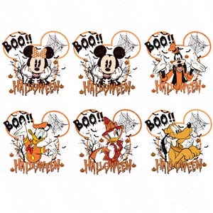 Bundle Halloween Boo Svg, Mouse and Friends Svg, Mouse Head Halloween Svg, Halloween Skeleton Svg, Spooky Season Svg, Trick Or Treat Shirt