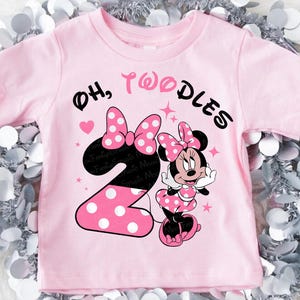 Oh Twodles, Matching Family, Minnie Birthday Girl,Bundle Birthday Girl Family Svg, Minnie Mouse Png, Oh Twodles Family Members image 2