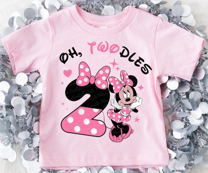 Oh Twodles, Matching Family, Minnie Birthday Girl,Bundle Birthday Girl Family Svg, Minnie Mouse Png, Oh Twodles Family Members image 2