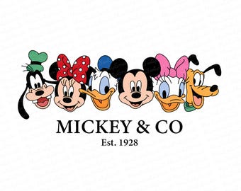 Mickey And Friends Co. est. 1928 Png, Unisex Mickey & Co Png, Disney Png,Disney Trip Png, Family Matching Png