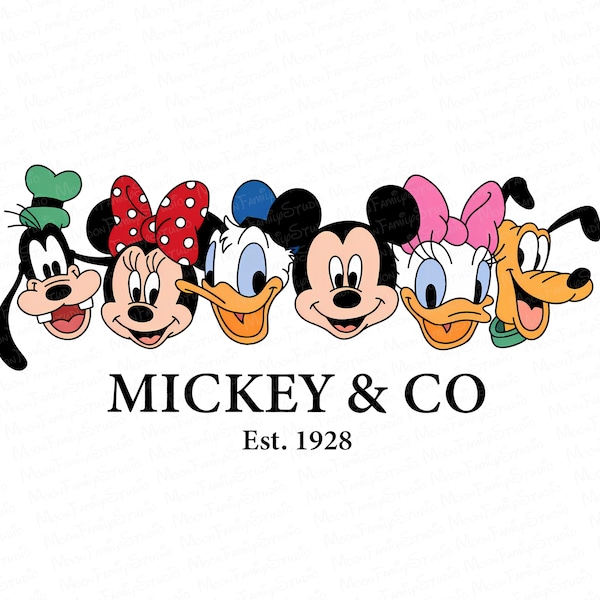 Mickey And Friends Co. est. 1928 Png, Unisex Mickey & Co Png, Disney Png,Disney Trip Png, Family Matching Png