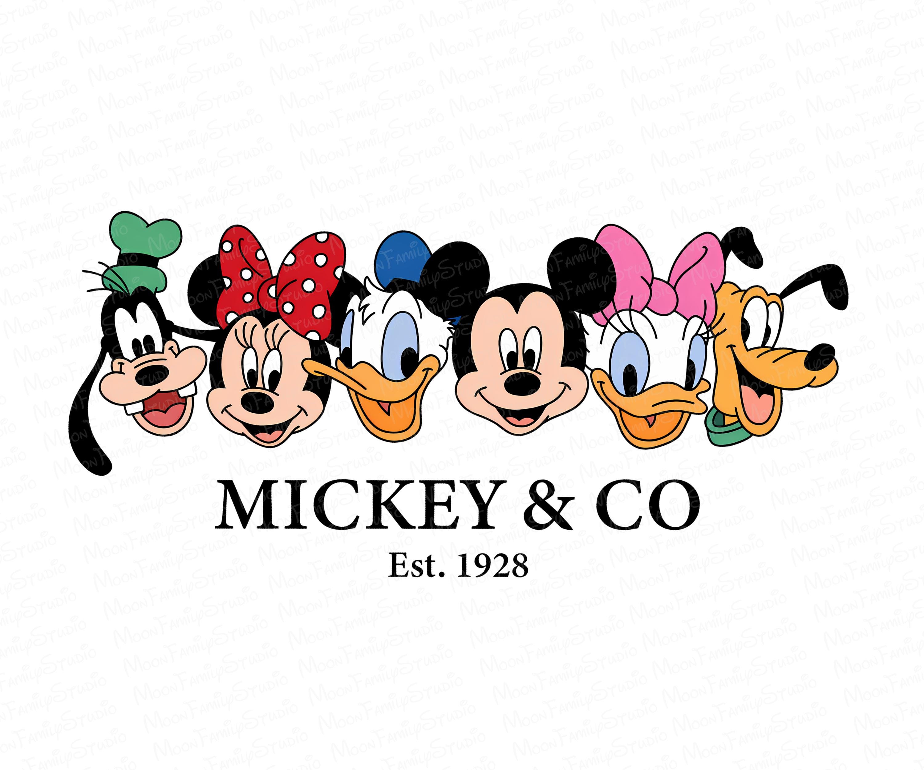 Mickey and Friends Co. Est. 1928 Png, Unisex Mickey & Co Png
