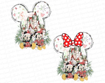 Bundle Merry Christmas Png, Mouse And Friends Christmas Png, Xmas Holiday, Family Vacation Christmas, Christmas Vibes Png, Christmas Tree