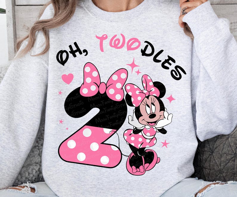 Oh Twodles, Matching Family, Minnie Birthday Girl,Bundle Birthday Girl Family Svg, Minnie Mouse Png, Oh Twodles Family Members image 3