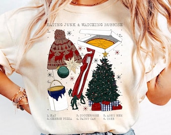 Funny Christmas Movie PNG: I'm Eating Junk Food, Retro Design (Digital Download)