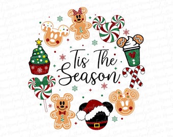 Tis The Season Christmas Svg Png, Christmas Snacks And Drinks, Christmas Squad Svg, Christmas Friends Svg, Holiday Season Svg