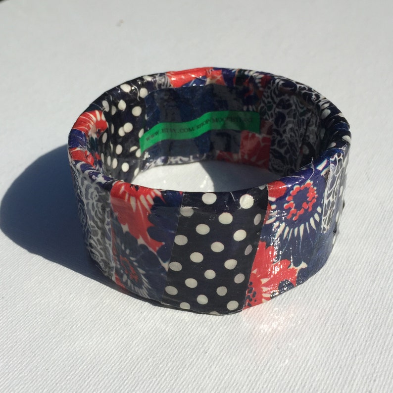 Bandana Upcycled Magazine Bangle Bracelet Etsy