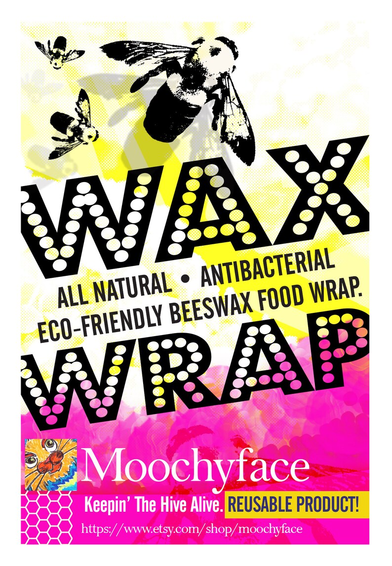 Moochyface Beeswax Food Wrap - Thumbnail 3