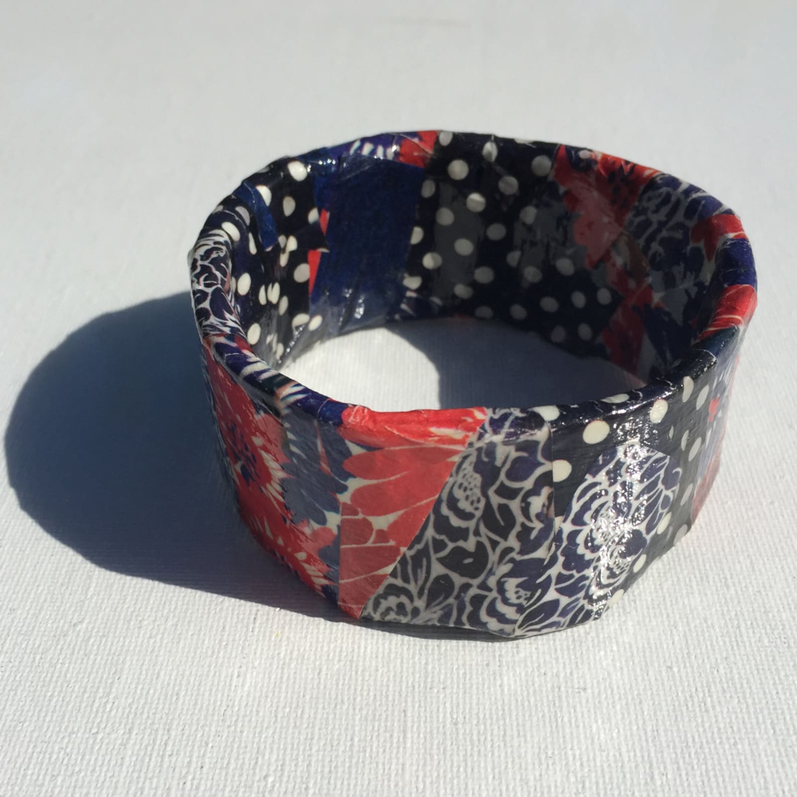 Bandana Upcycled Magazine Bangle Bracelet Etsy