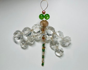 Dragonfly ornament - sustainable made from upcycled materials