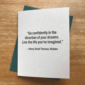 Go confidently in the direction of your dreams Card and Envelope with art by Katy Clark