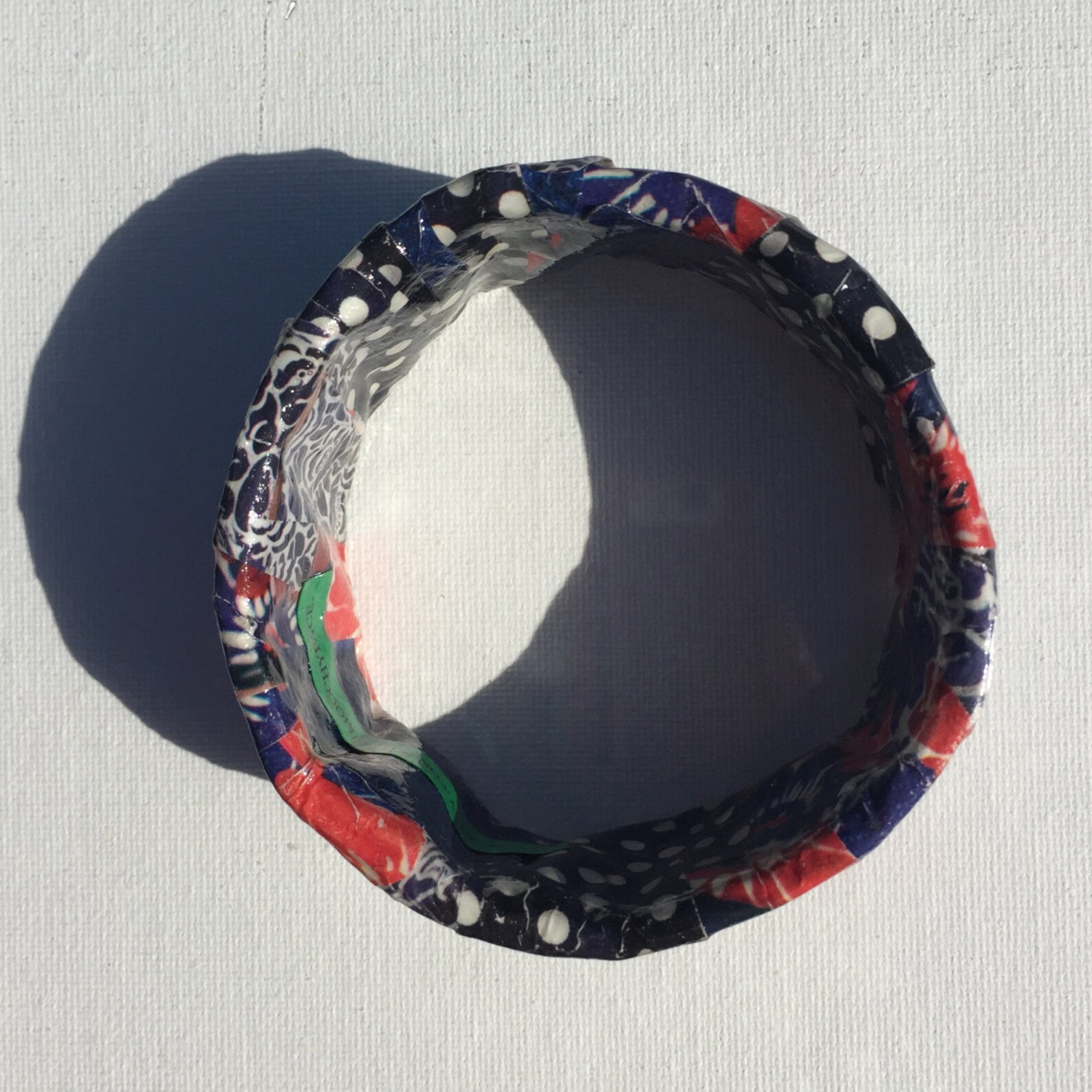 Bandana Upcycled Magazine Bangle Bracelet Etsy