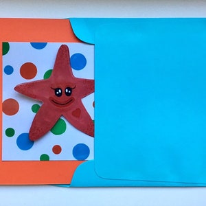 Set of 6 Starfish In Love blank cards with envelopes by Katy Clark