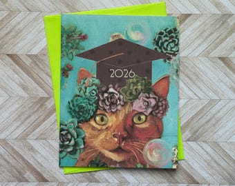 Congratulations on Graduation Class of 2025 Card and Envelope with art by Katy Clark