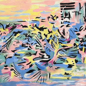 Feathered Frenzy Giclee Fine Art Print 10.5&quot; x 8.5&quot;&quot; by Katy Clark