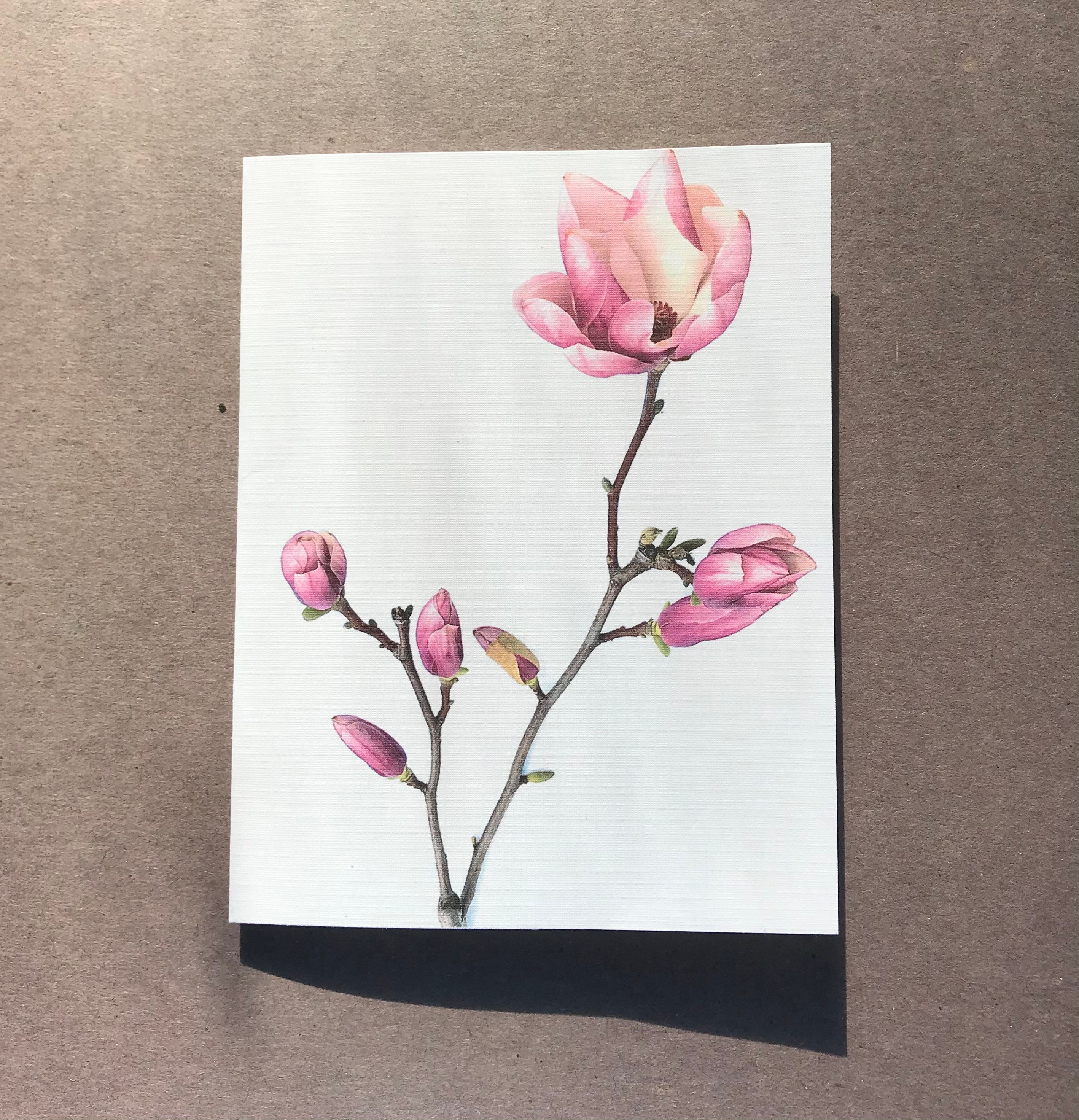 Magnolia Flower Blank Notecard Set - Floral Stationery, Set of 6 - Etsy