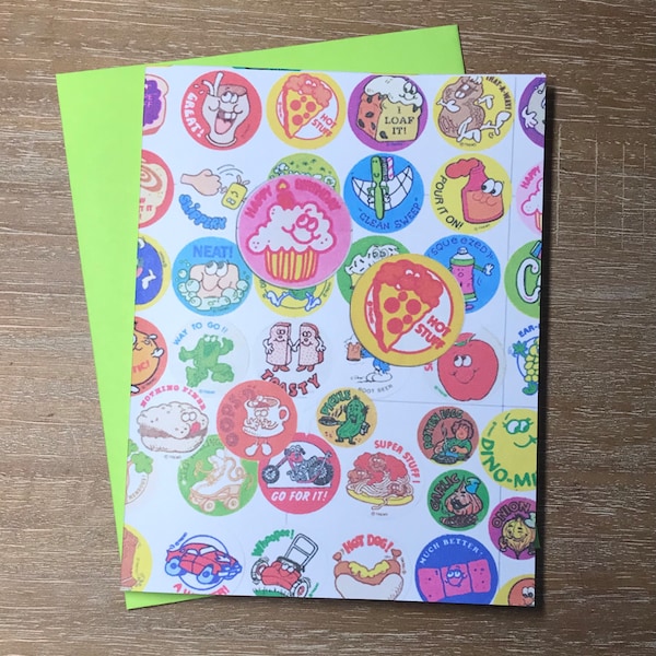 1980's Scratch and Sniff Birthday by Katy Clark (blank inside) and Corresponding Envelope.  MADE IN USA.