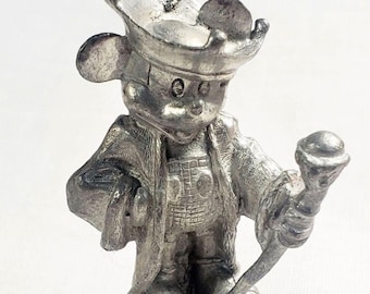 Vtg Mickey Mouse Pewter Figurine