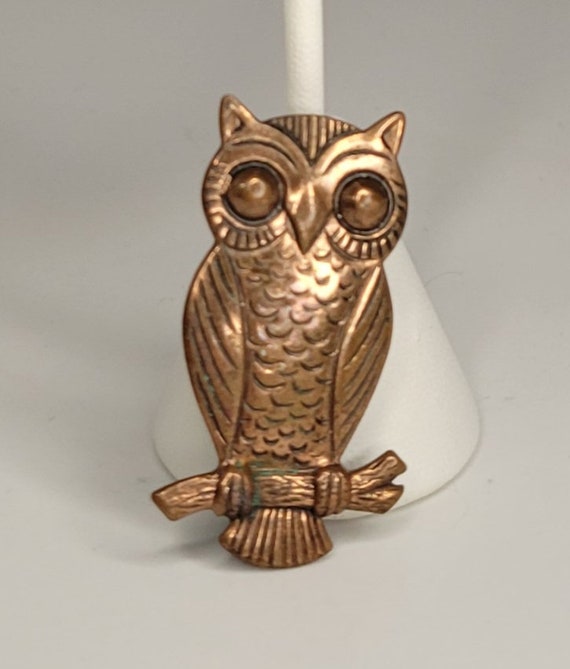 Vtg Owl Brooch - image 1