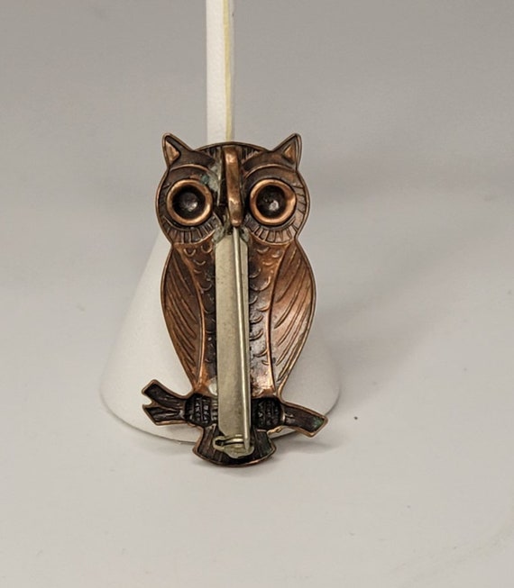 Vtg Owl Brooch - image 3