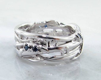 Bird's Nest Band- Made To Order in Sterling