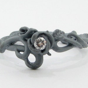 Rose Garden Ring, Black and Premium Diamond MTO