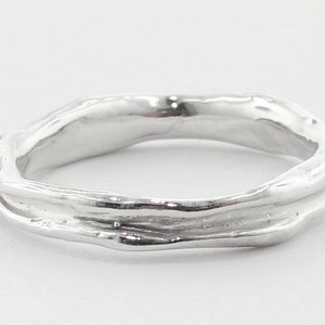 Skinny Melted Band, Silver image 4