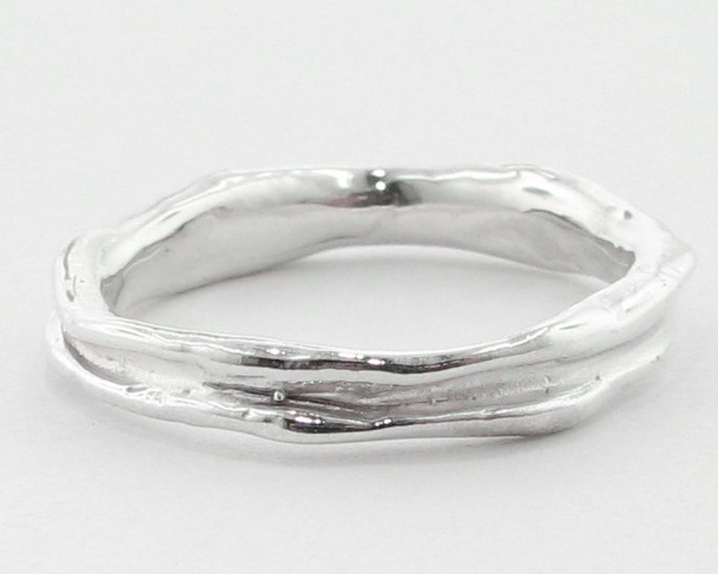 Skinny Melted Band, Silver image 4