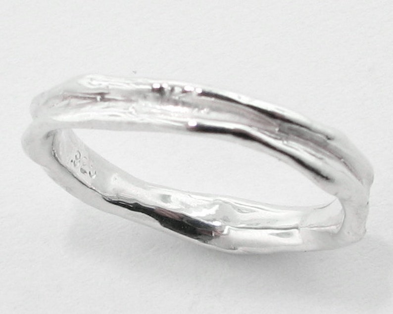 Skinny Melted Band, Silver image 1