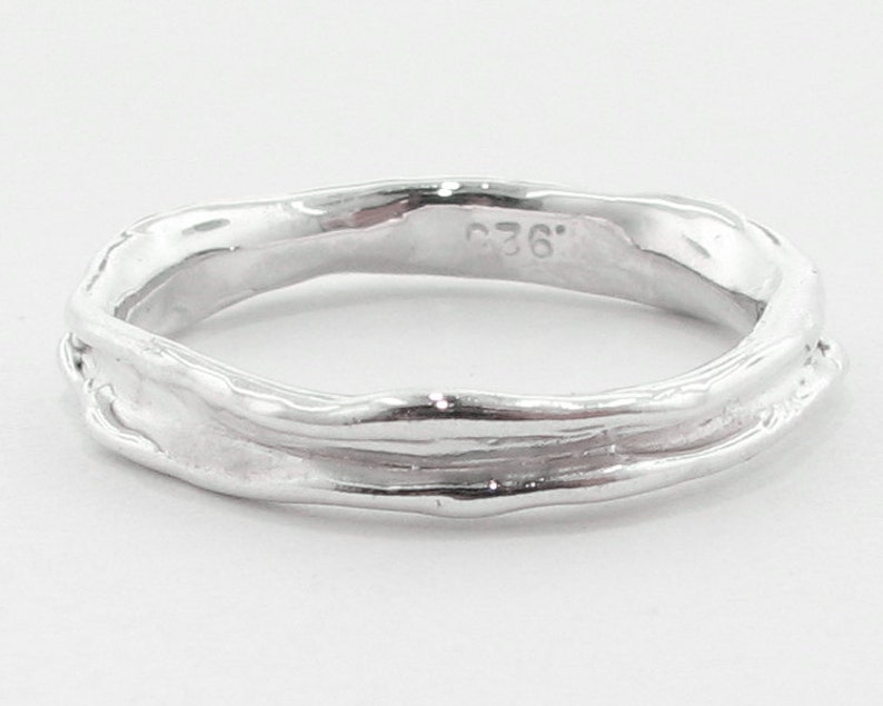 Skinny Melted Band, Silver image 2