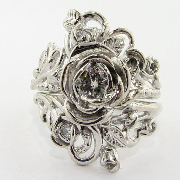 Jane Rose Hochzeitsset: 14k Gold & Diamant - Made To Order