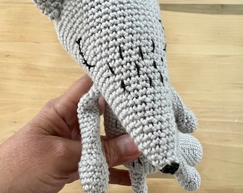 Crocheted Gray Wolf