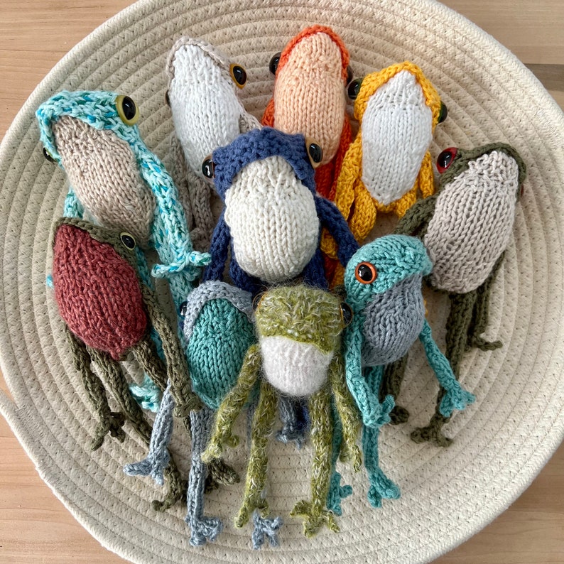 Knitted Frog, assorted colors, dotpebblesknits, as seen on Tiktok image 8