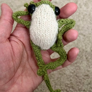 Knitted Frog, assorted colors, dotpebblesknits, as seen on Tiktok image 5