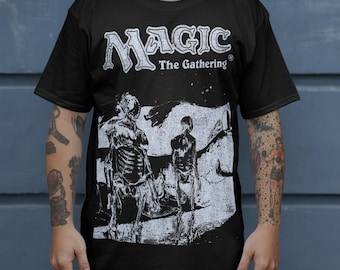 MTG Graphic Tee T-Shirt (TIME) Distressed Vintage Retro Style 90's Magic S-4XL